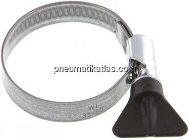 12mm Schlauchschelle 35 - 50mm, Stahl verzinkt (W1) (NORMA)
