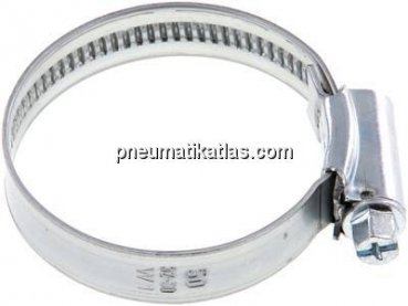 12mm Schlauchschelle 32 - 50mm, Stahl verzinkt (W1) (IDEAL)