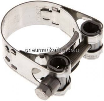 18mm Gelenkbolzenschelle, 34 - 37mm, 1.4301 (W4)