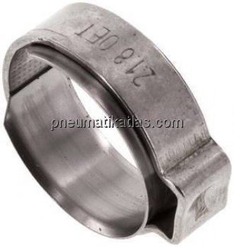 1-Ohr-Schlauchschelle 18,8 - 21,1mm, Edelstahl