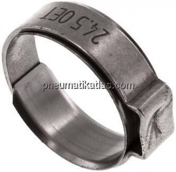 1-Ohr-Schlauchschelle 21 - 23,8mm, Edelstahl