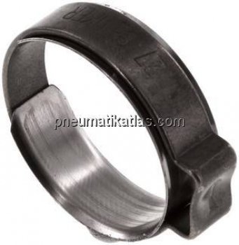 1-Ohr-Schlauchschelle 23,3 - 26,3mm, Edelstahl