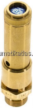 TÜV-Sicherheitsventil G 1/2" (DN10), 15,40 bar, Messing