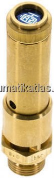 TÜV-Sicherheitsventil G 1/2" (DN10), 19,60 bar, Messing