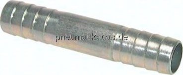 Schlauchverbindungsrohr 19 (3/4")mm-19 (3/4")mm, Stahl verzinkt