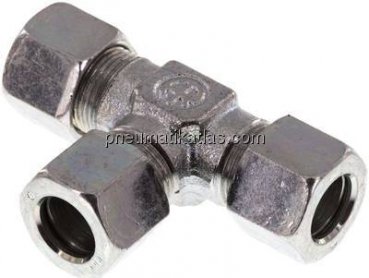 T-Schneidringverschraubung 10 LL (M14x1), Stahl verzinkt