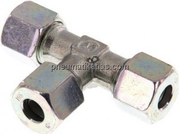 T-Schneidringverschraubung 10 S (M18x1,5), Stahl verzinkt