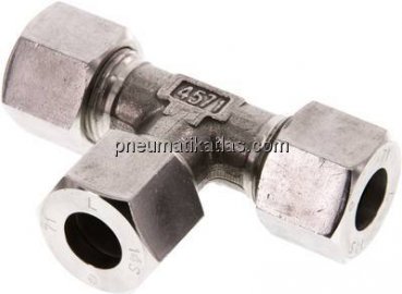 T-Schneidringverschraubung 14 S (M22x1,5), 1.4571