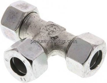 T-Schneidringverschraubung 15 L (M22x1,5), Stahl verzinkt