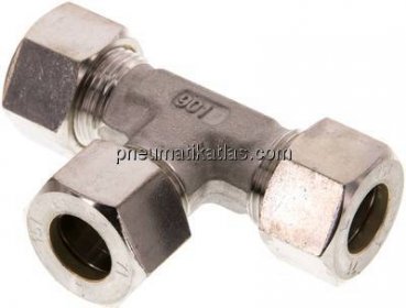 T-Schneidringverschraubung 15 L (M22x1,5), Klemmring 1.4571 (NC)