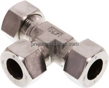 T-Schneidringverschraubung 18 L (M26x1,5), 1.4571