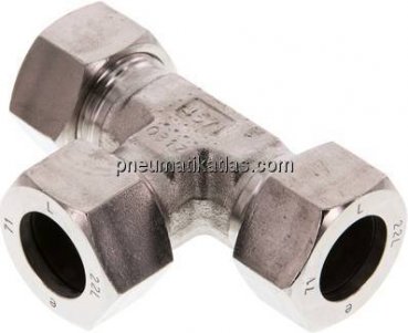 T-Schneidringverschraubung 22 L (M30x2), 1.4571