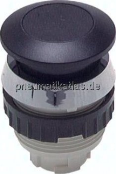 Betätigeraufsatz 30mm, Pilztaster (schwarz)