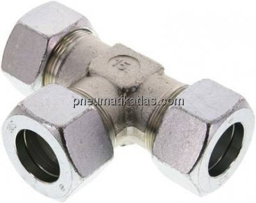 T-Schneidringverschraubung 30 S (M42x2), Stahl verzinkt