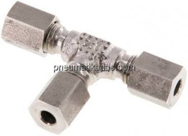 T-Schneidringverschraubung 4 LL (M8x1), 1.4571