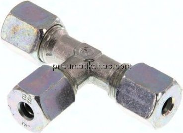 T-Schneidringverschraubung 6 S (M14x1,5), Stahl verzinkt