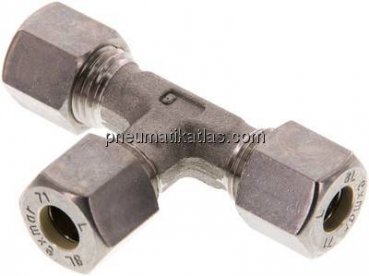 T-Schneidringverschraubung 8 L (M14x1,5), Klemmring 1.4571 (NC)