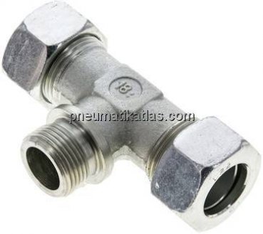 T-Schneidringverschraubung G 3/4"-22 L (M30x2), Stahl verzinkt