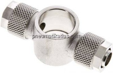 Verschraubung, T-Ringstück G 3/8"-10x8mm, Messing vernickelt