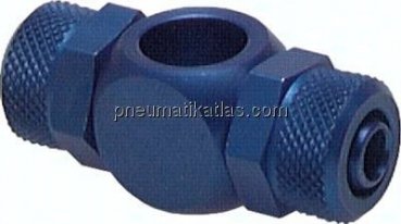 Verschraubung, T-Ringstück M 5-4,3x3mm, Aluminium