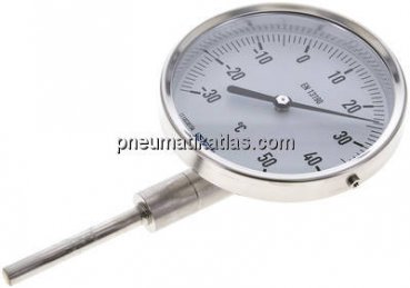 Bimetallthermometer, senkrecht D100/-30 bis +50°C/63mm