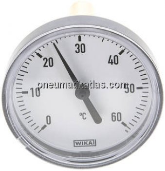 Bimetallthermometer, waagerecht D63/0 bis +60°C/60mm