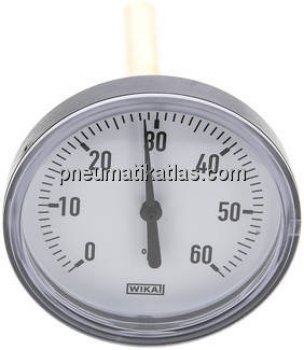 Bimetallthermometer, waagerecht D80/0 bis +60°C/100mm