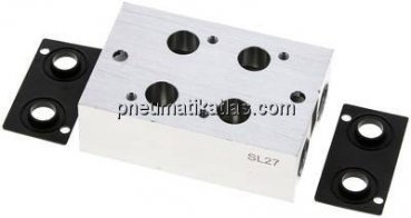 Mehrfachanschlussplatte (2-fach) für 3/2-Wege Ventile