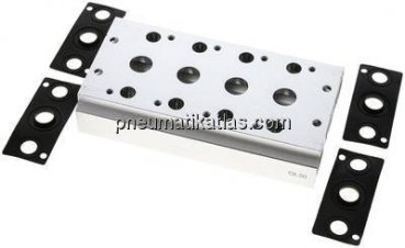 Mehrfachanschlussplatte (4-fach) für 5/2-Wege & 5/3-Wege Ventile