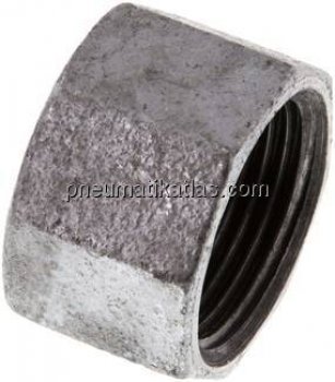 Verschlusskappe Rp 1", Temperguss verzinkt