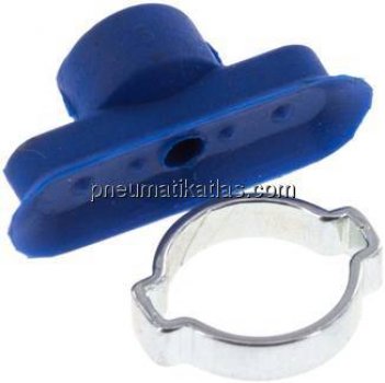 Ovalsauger, 30 x 10mm, Hub 2mm, Polyurethan (65A, blau)