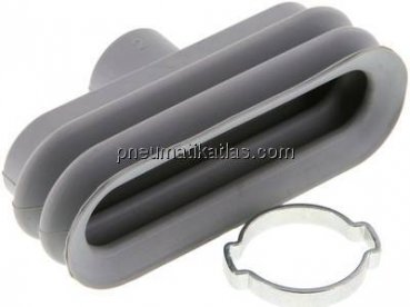 Ovalbalgsauger, 75 x 25mm, Hub 10,5mm, NBR (60A, grau)
