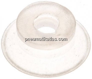Flachsauger, Stützrippe, P-Serie, 22x2,5mm, Silikon (50A, transparent)