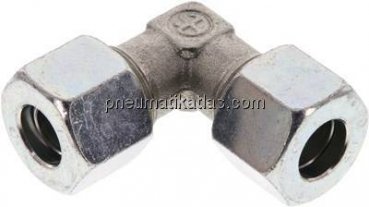 Winkel-Schneidringverschraubung 14 S (M22x1,5), Stahl verzinkt