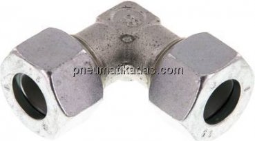 Winkel-Schneidringverschraubung 15 L (M22x1,5), Stahl verzinkt