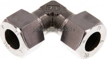Winkel-Schneidringverschraubung 15 L (M22x1,5), 1.4571