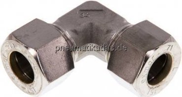 Winkel-Schneidringverschraubung 15 L (M22x1,5), Klemmring 1.4571 (NC)