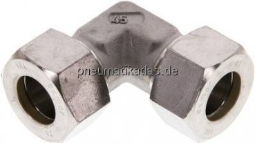 Winkel-Schneidringverschraubung 18 L (M26x1,5), Klemmring 1.4571 (NC)