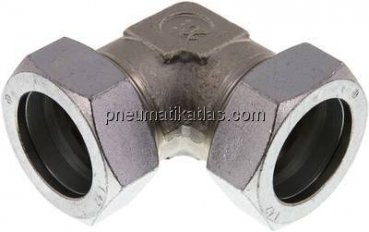 Winkel-Schneidringverschraubung 42 L (M52x2), Stahl verzinkt