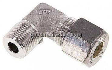 Winkel-Schneidringverschraub. R 3/8"-10 S (M18x1,5), Klemmring 1.4571 (NC)