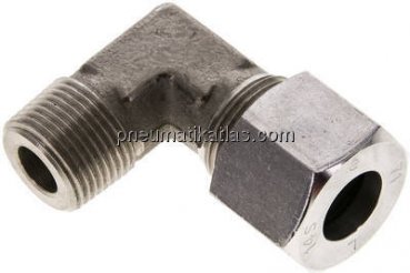 Winkel-Schneidringverschraub. M 20x1,5 (konisch)-14 S (M22x1,5), 1.4571