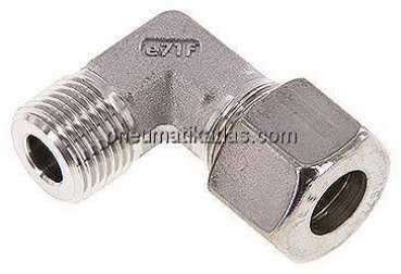 Winkel-Schneidringverschraub. R 1/2"-14 S (M22x1,5), Klemmring 1.4571 (NC)