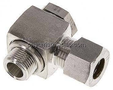 Winkel-Schwenkverschraubung G 3/8"-12 L (M18x1,5), Klemmring 1.4571 (NC)