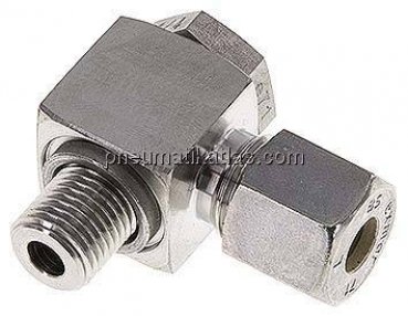Winkel-Schwenkverschraubung G 1/4"-8 S (M16x1,5), Klemmring 1.4571 (NC)