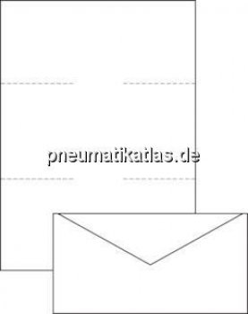 Briefumschlag DIN C6 / 5 (114 x 229) Nassklebung für automat. Kuvertierung (ASK)