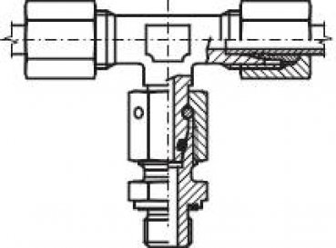 Einstellb. T-Schneidringverschraub.M 10x1-6 L (M12x1,5), 1.4571