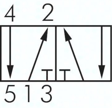 Preview: 5/2-Wege-Fußventil, G 1/4", Raste