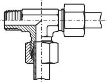 LE-Schneidringverschraubung R 1/4"-8 L (M14x1,5), Stahl verzinkt