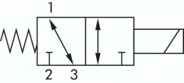 Preview: 3/2-Wege Magnetventil für Biodiesel (3 x G 3/8") 12 V=