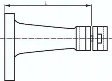 Messgerätehalter DIN 16281, 100mm Ausladung, Aluminium